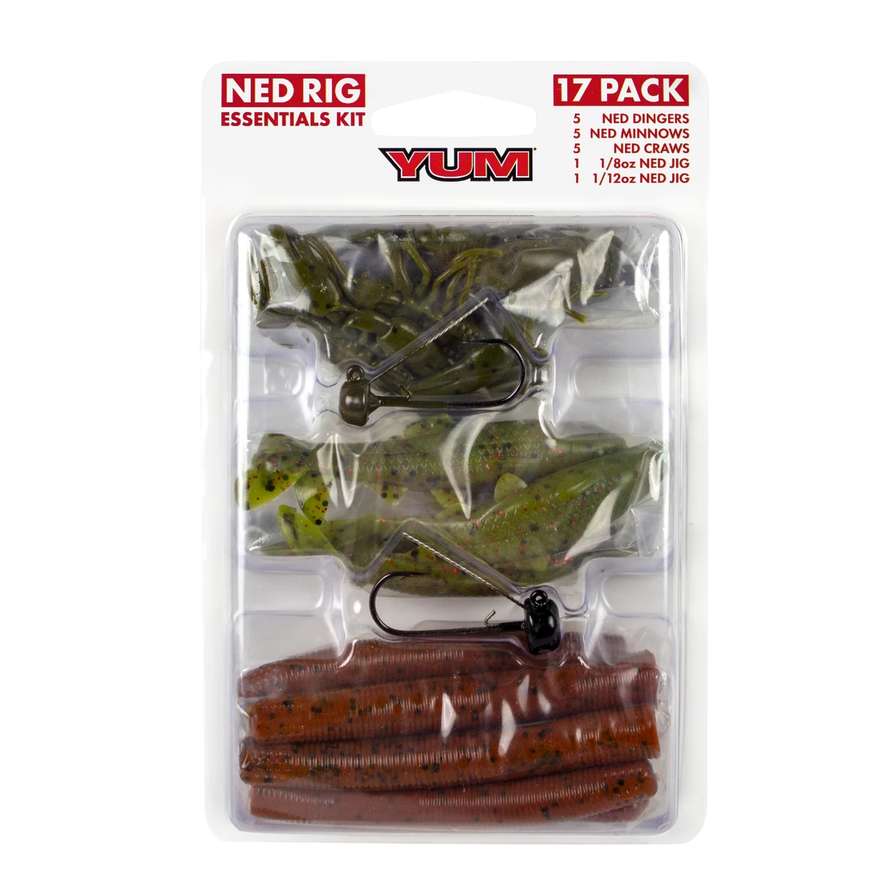YUM Ned Rig Essentials 17-Piece Kit 1 YUM Ned Rig Essentials 17-Piece Kit
