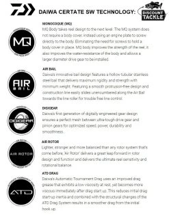 Daiwa Certate SW G Saltwater Spinning Reels 9 Daiwa Certate SW G Saltwater Spinning Reels -Hot Sale Angling Store certate technology