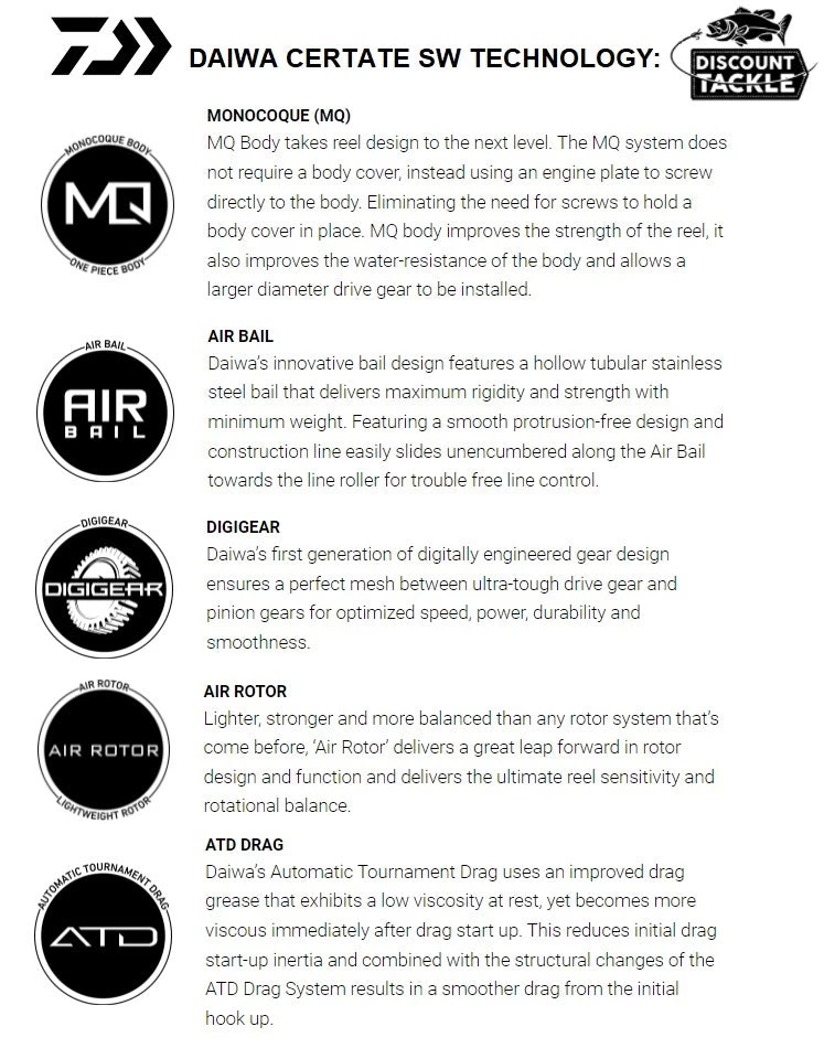 Daiwa Certate SW G Saltwater Spinning Reels 5 Daiwa Certate SW G Saltwater Spinning Reels - Image 5